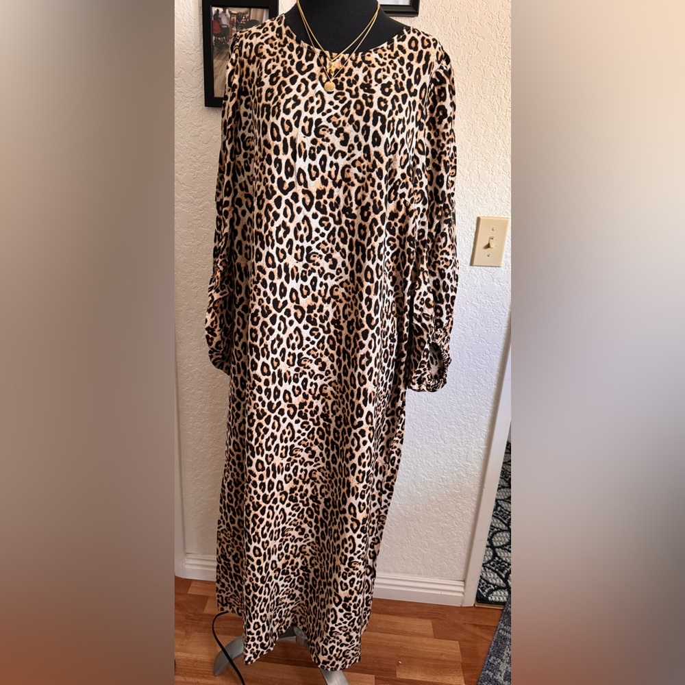 NWT Leopard print long Tunic dress
